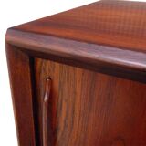 Minimalist Sideboard with Curved Front by Svend Aage Madsen for H.P. Hansen, Denmark 1960s