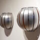 Scandinavian aluminium wall lamps, 1970s