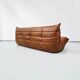 Togo sofa in cognac cowhide by Michel Ducaroy for Ligne Roset.