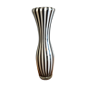 Murano glass black and white vase, handwork