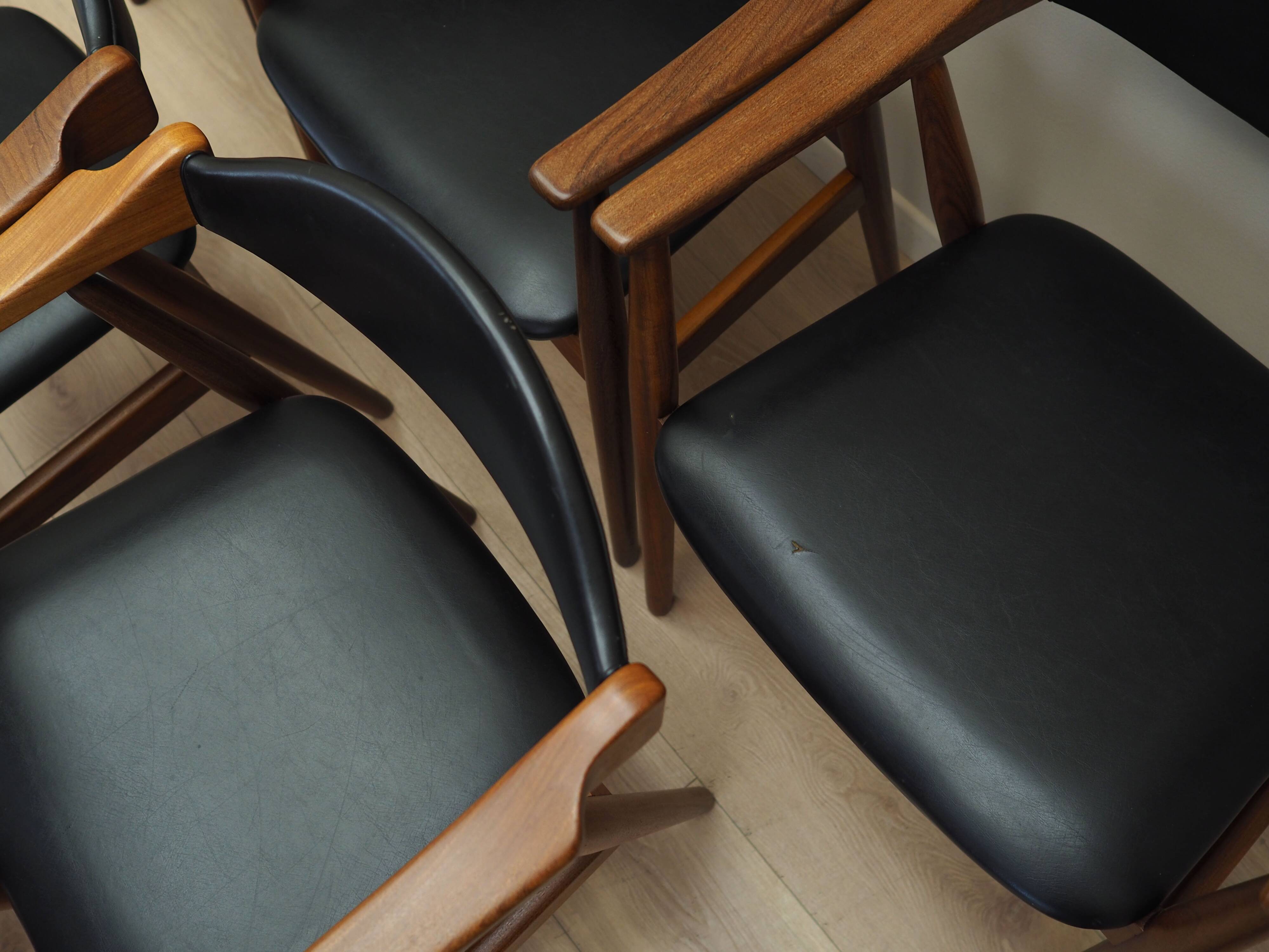 Set of six teak chairs, Danish design, 1970s, manufacture: Farstrup Møbler