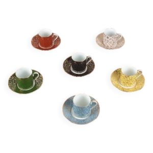 lot de 6 tasses à café
