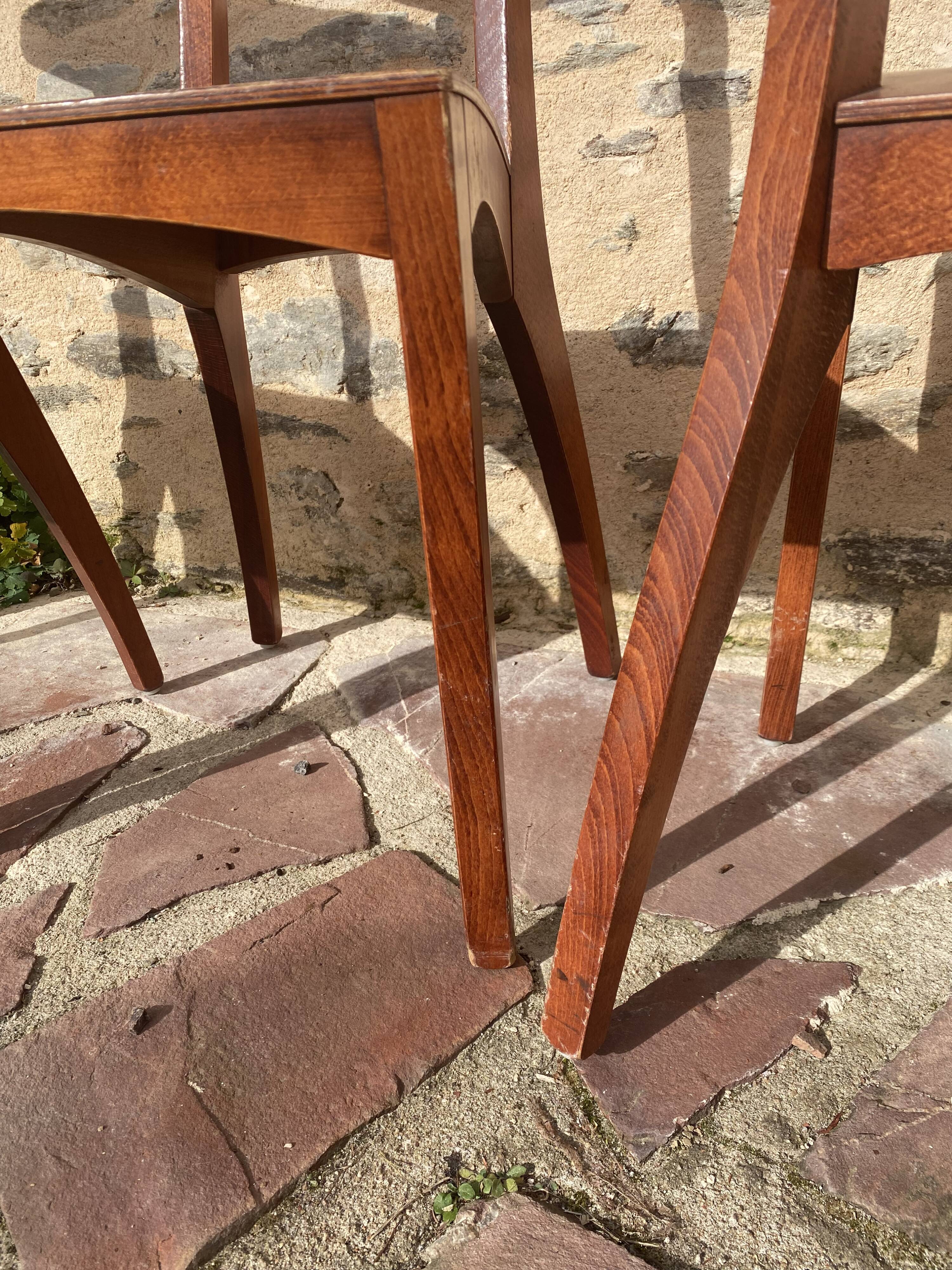 4 vintage scandinavian chairs