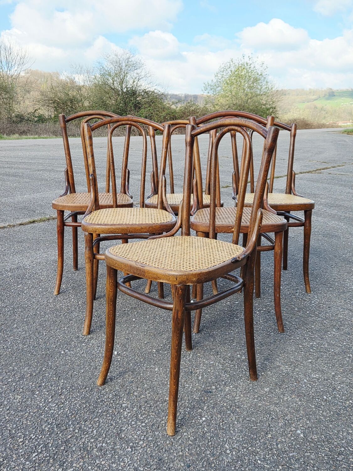 Set of 6 Bistro Chairs No. 56 Thonet