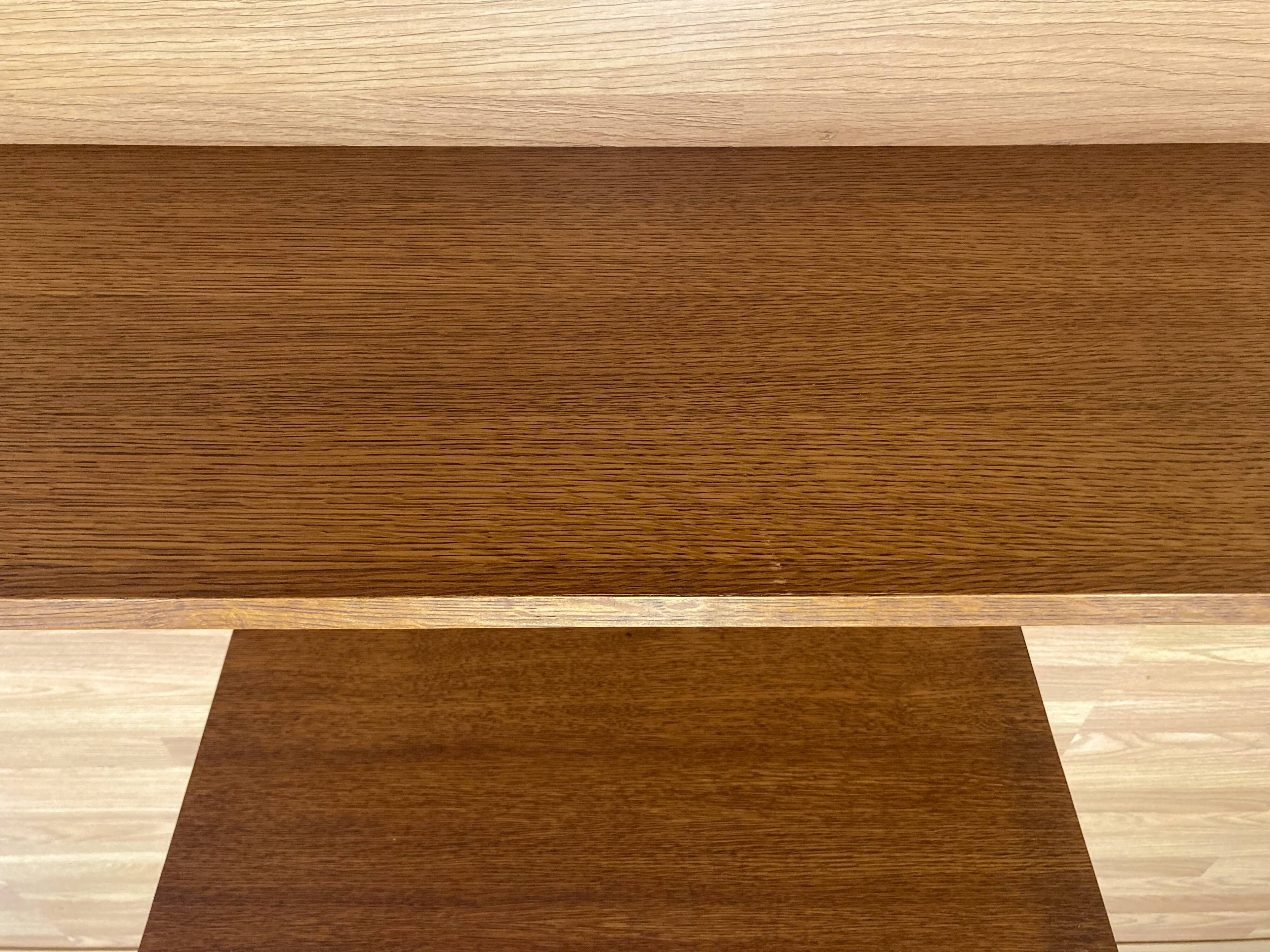 Set of oak shelves, 1950s design.