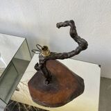 Brutalist vine foot table lamp