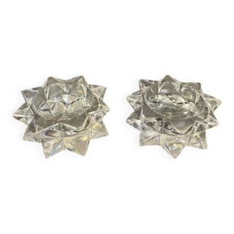 Paire de salerons en cristal taillé Saint-Louis