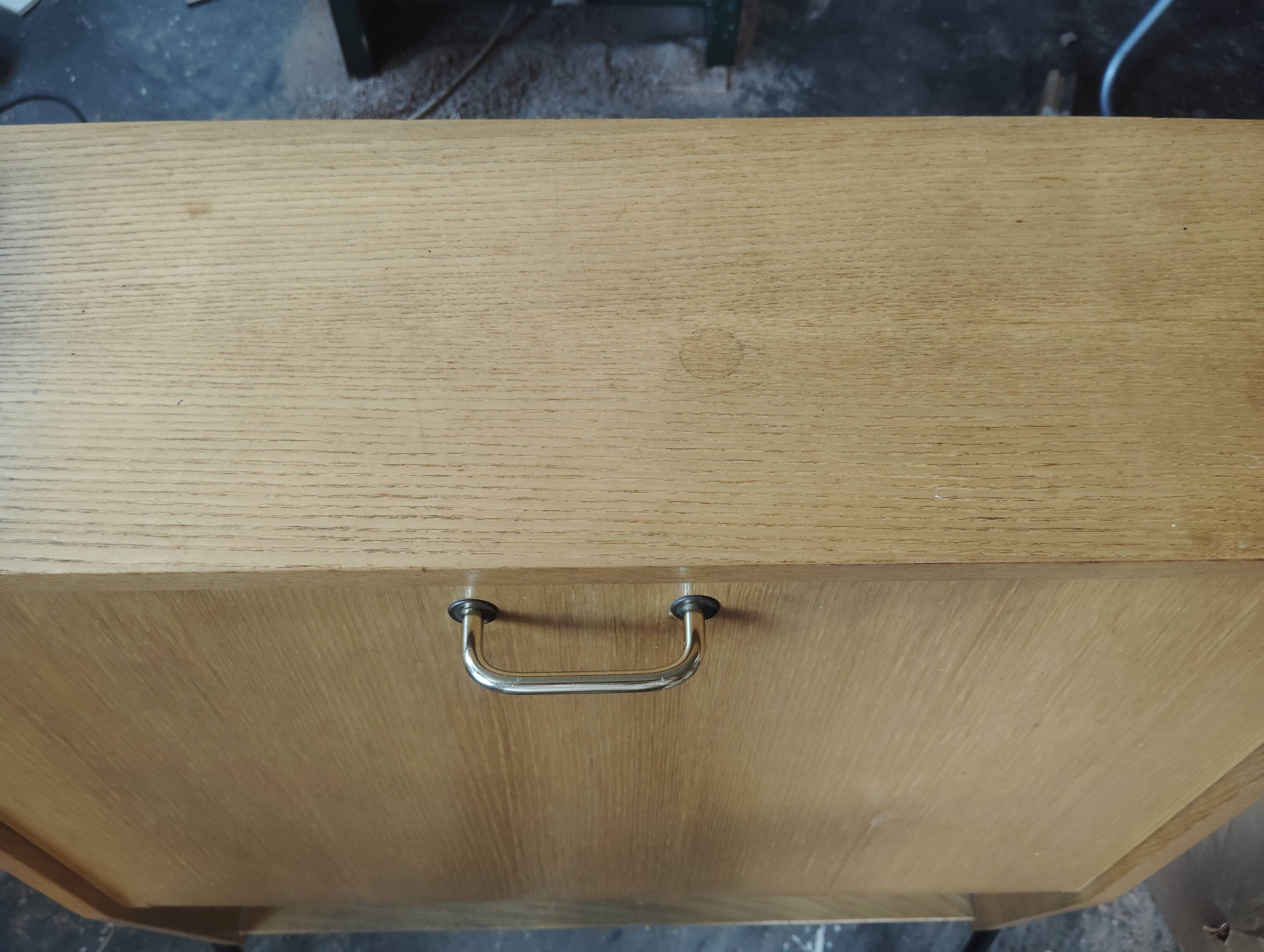 Guariche-style metal and wood secretary