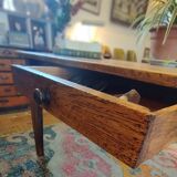 Large solid oak farmhouse table with two drawers 260 cm x 100 cm