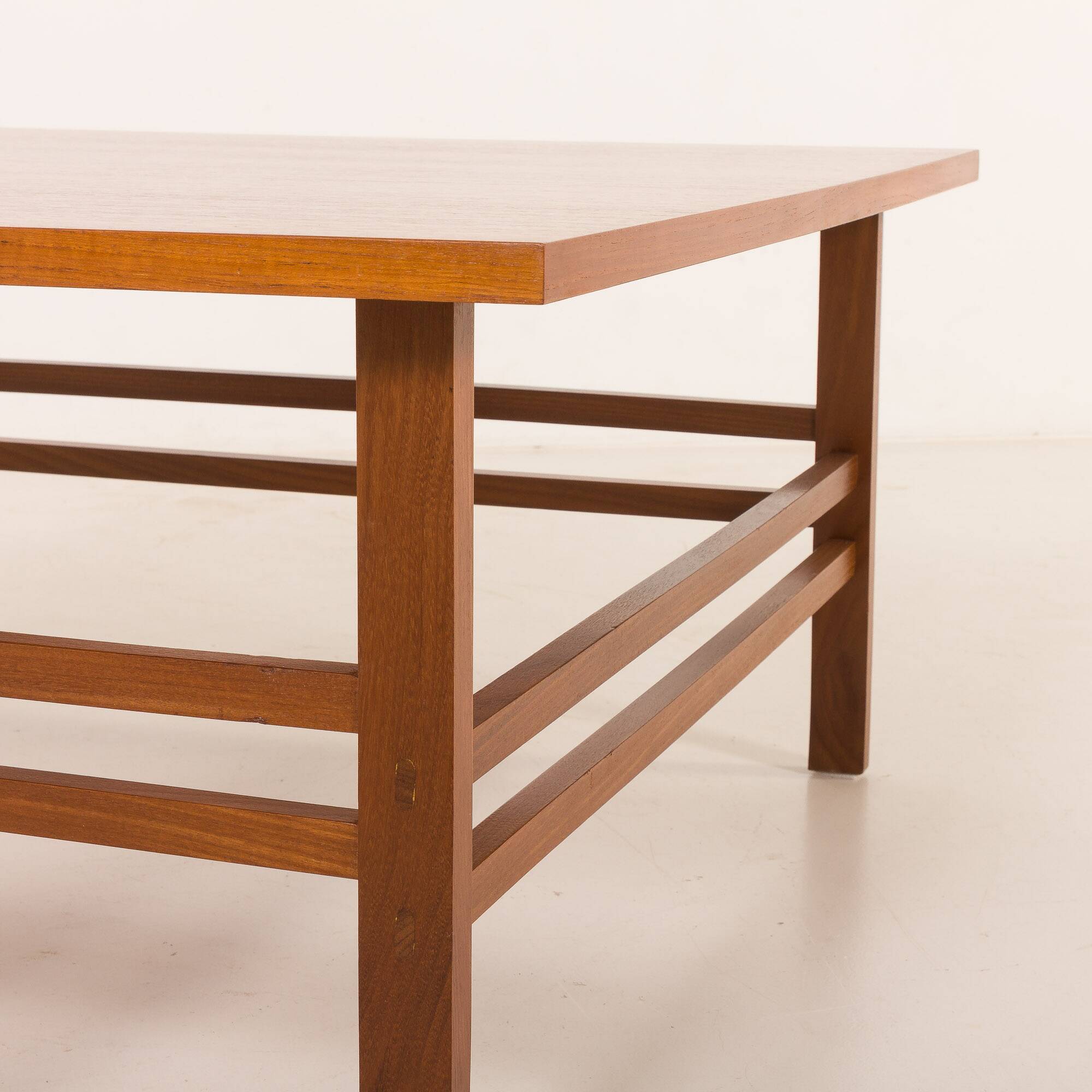 Scandinavian mid century square teak coffee table, Denmark 1970s