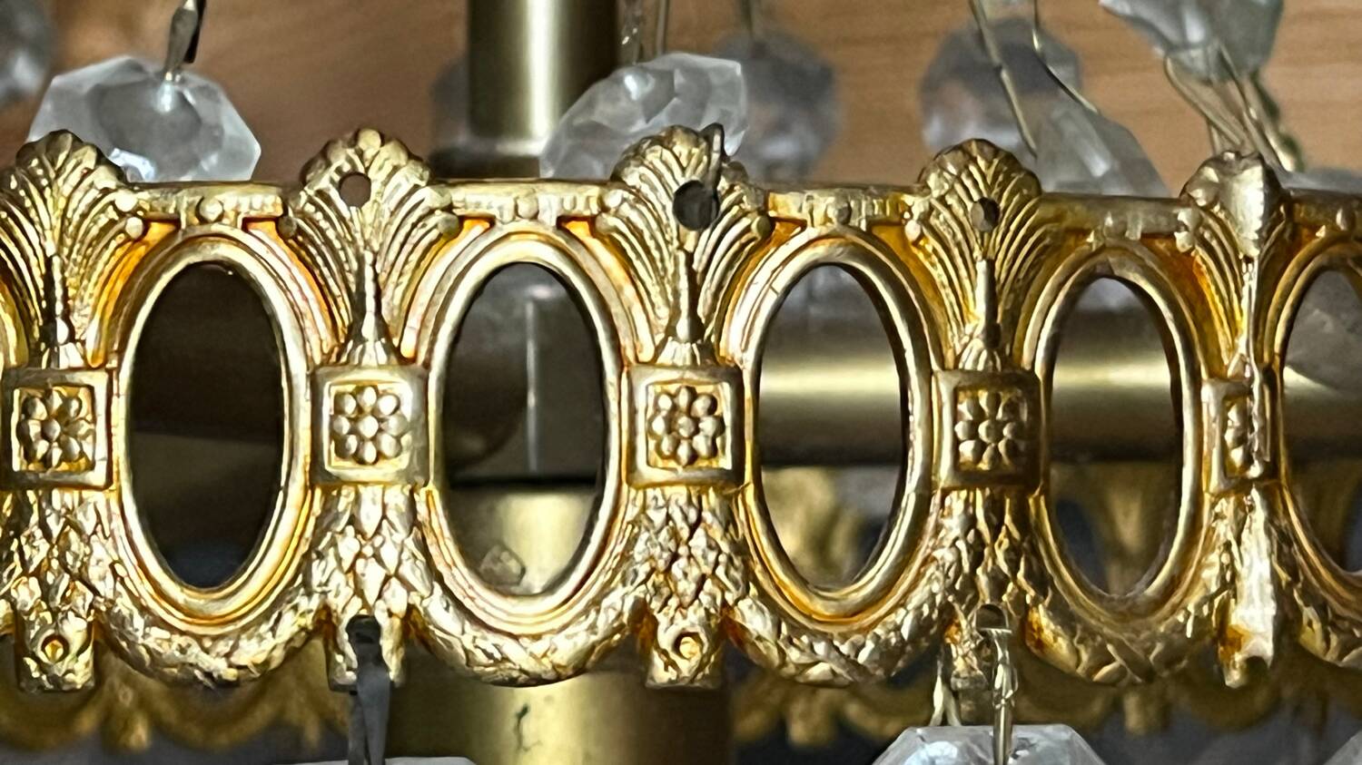 Antique hot air balloon chandelier with tassels