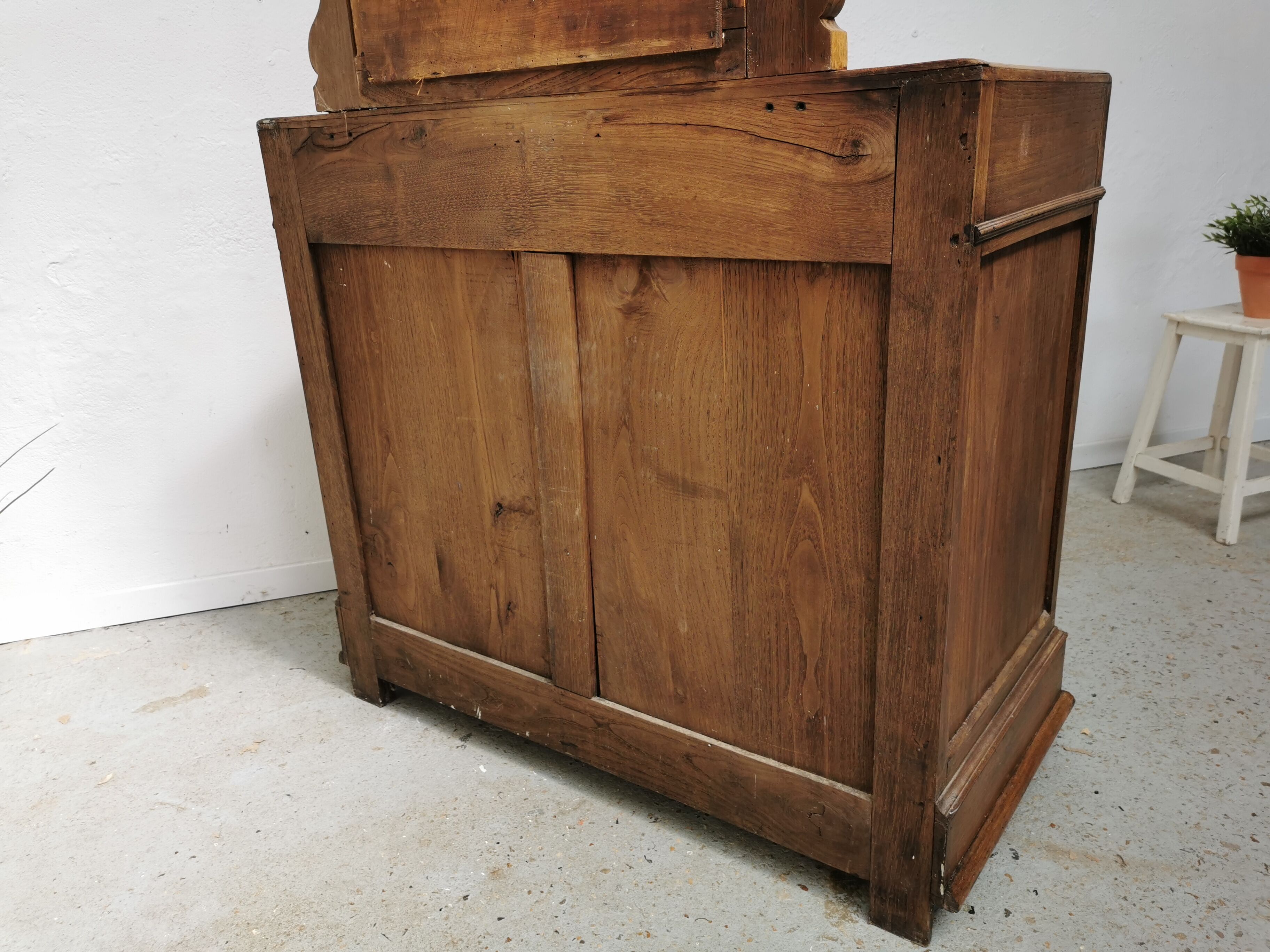 Commode coiffeuse 1900 en chêne et marbre