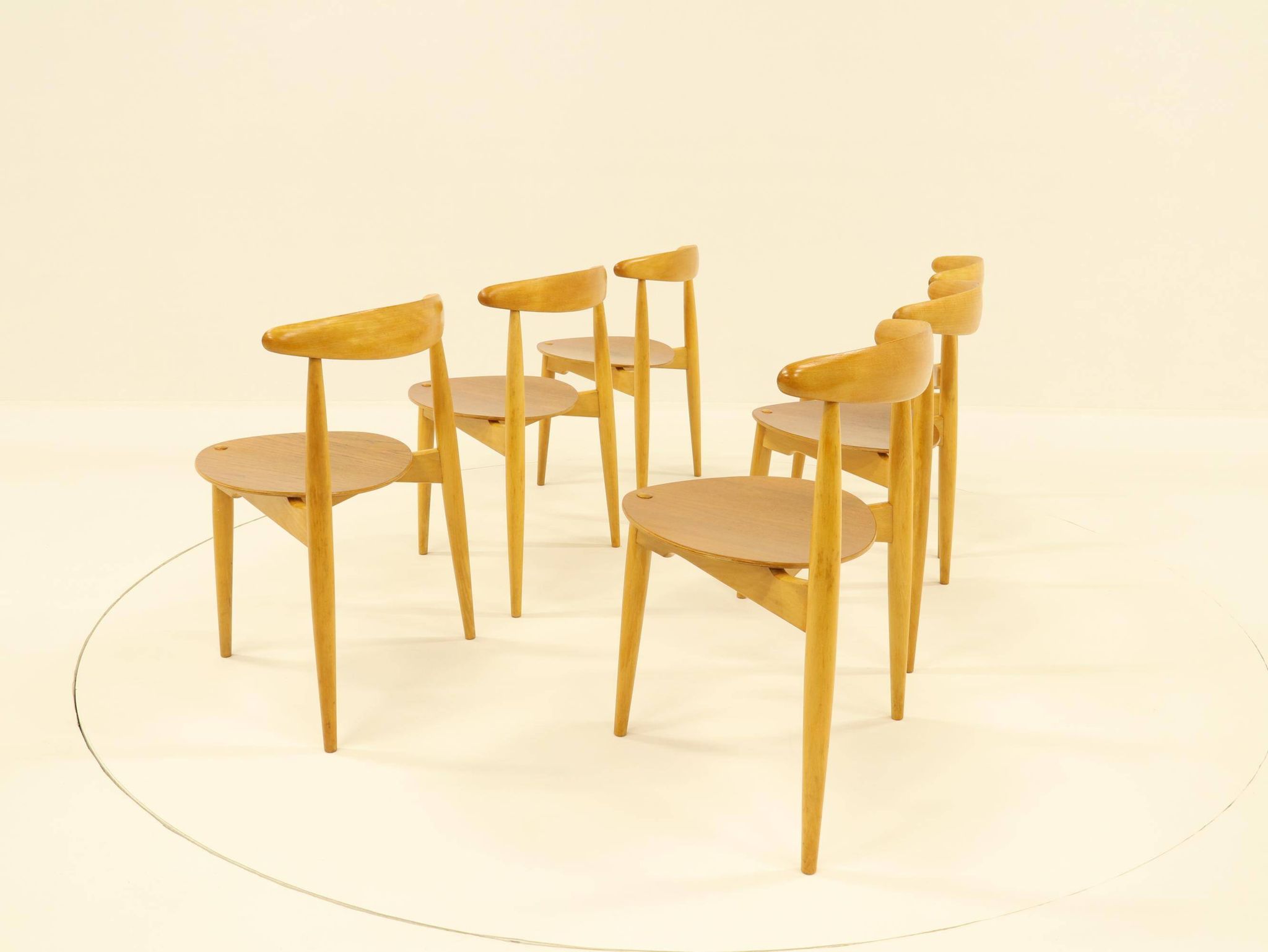 Service de table Heart, conçu par Hans Wegner pour Fitz Hansen, Danemark, années 1960