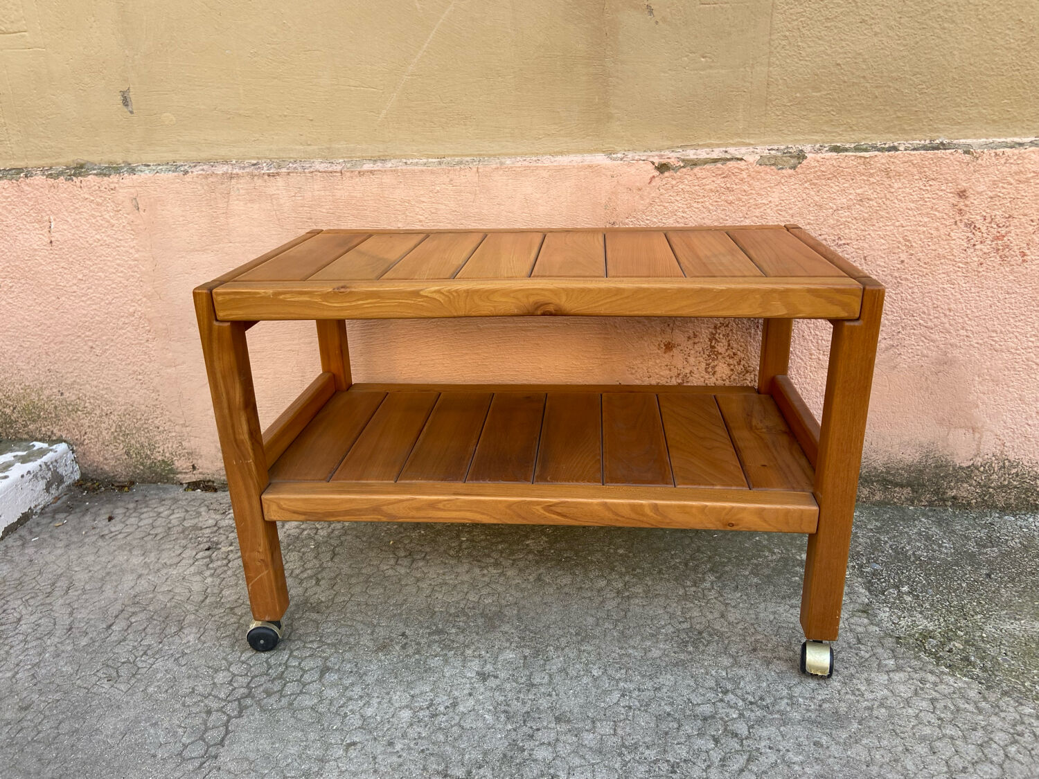 Solid elm side table Maison Regain