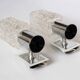 Pair of Targetti glass and chrome wall lights