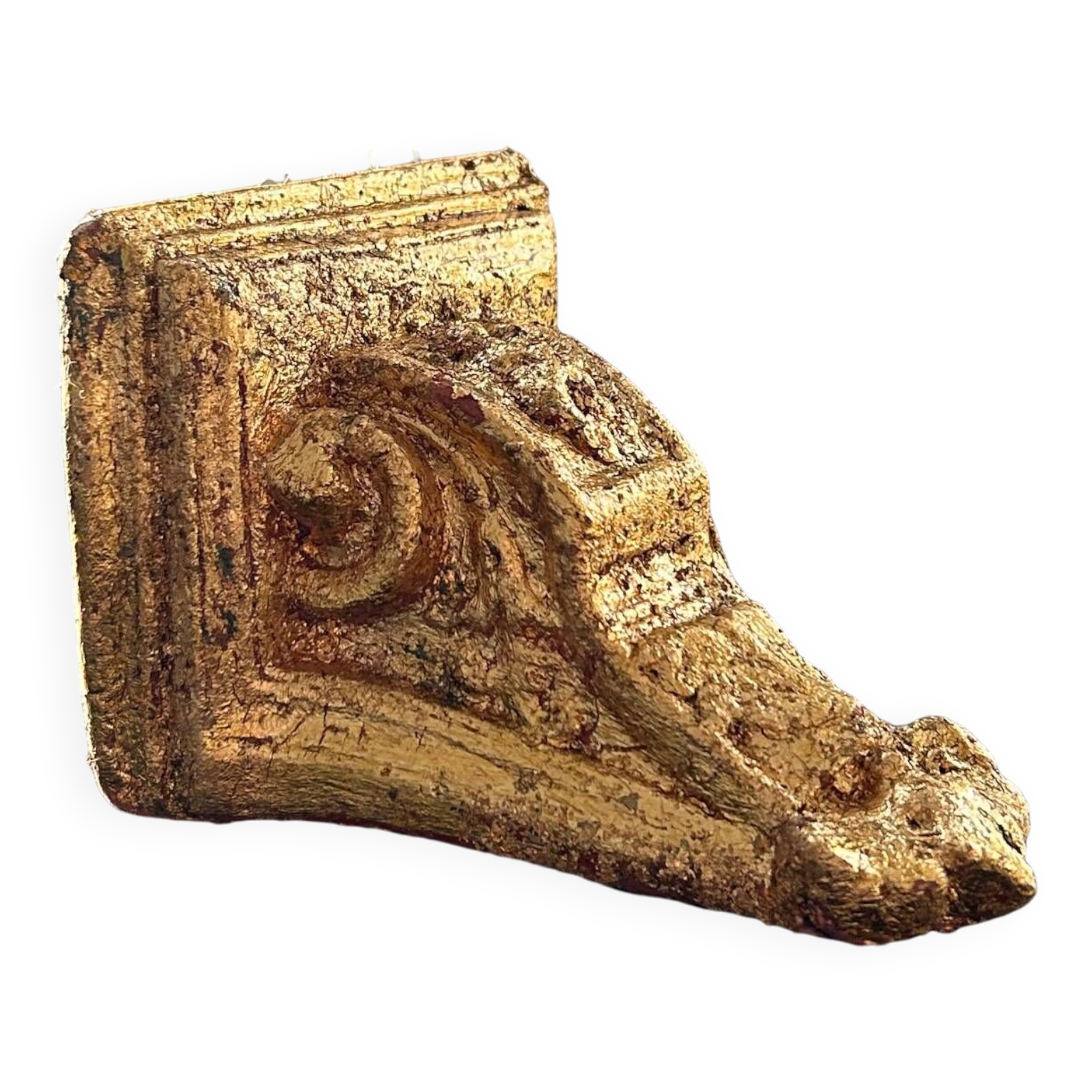 Small console in gilded plaster