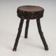 Tabouret en bois rustique fait à la main
