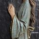 Religious slate wall plaque - hand-painted carved wood overprint - 1970