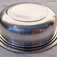 Antique round hollow metal silver plated dish st medard signed
