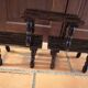 Step foot rest wooden foot stool vintage brutalist