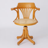 Thonet swivel armchair Beige Viennese braid