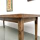 Beech farmhouse table, tapered legs, France, 1970s