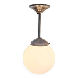 Art deco opaline ball chandelier