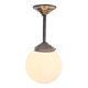 Art deco opaline ball chandelier