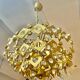 Brutalist Palwa crystal and gilt chandelier, 1960s