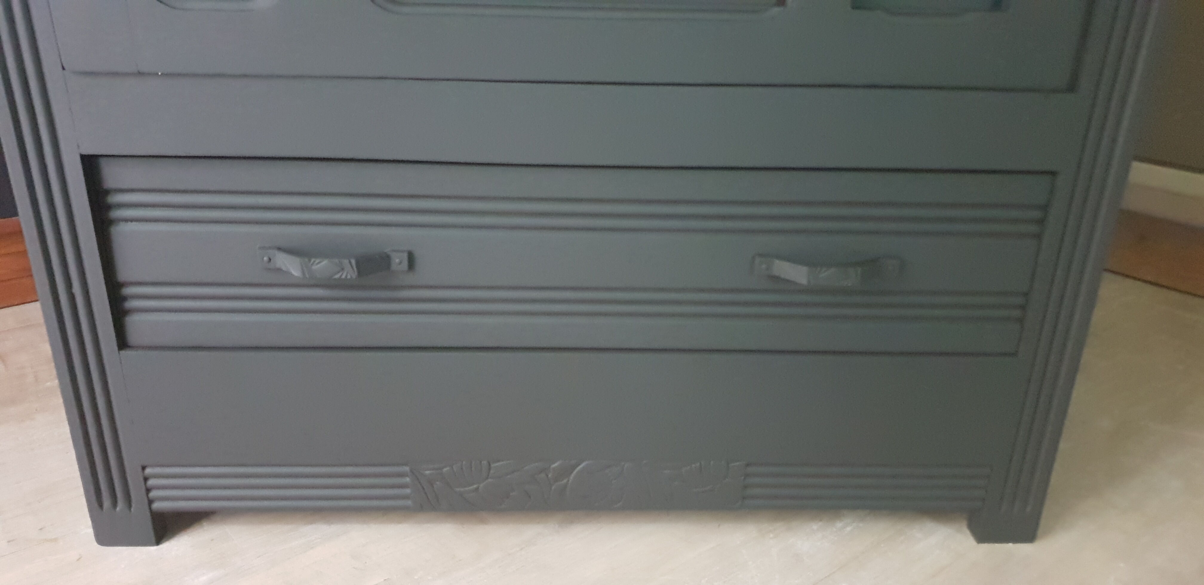 Black art deco Parisian wardrobe