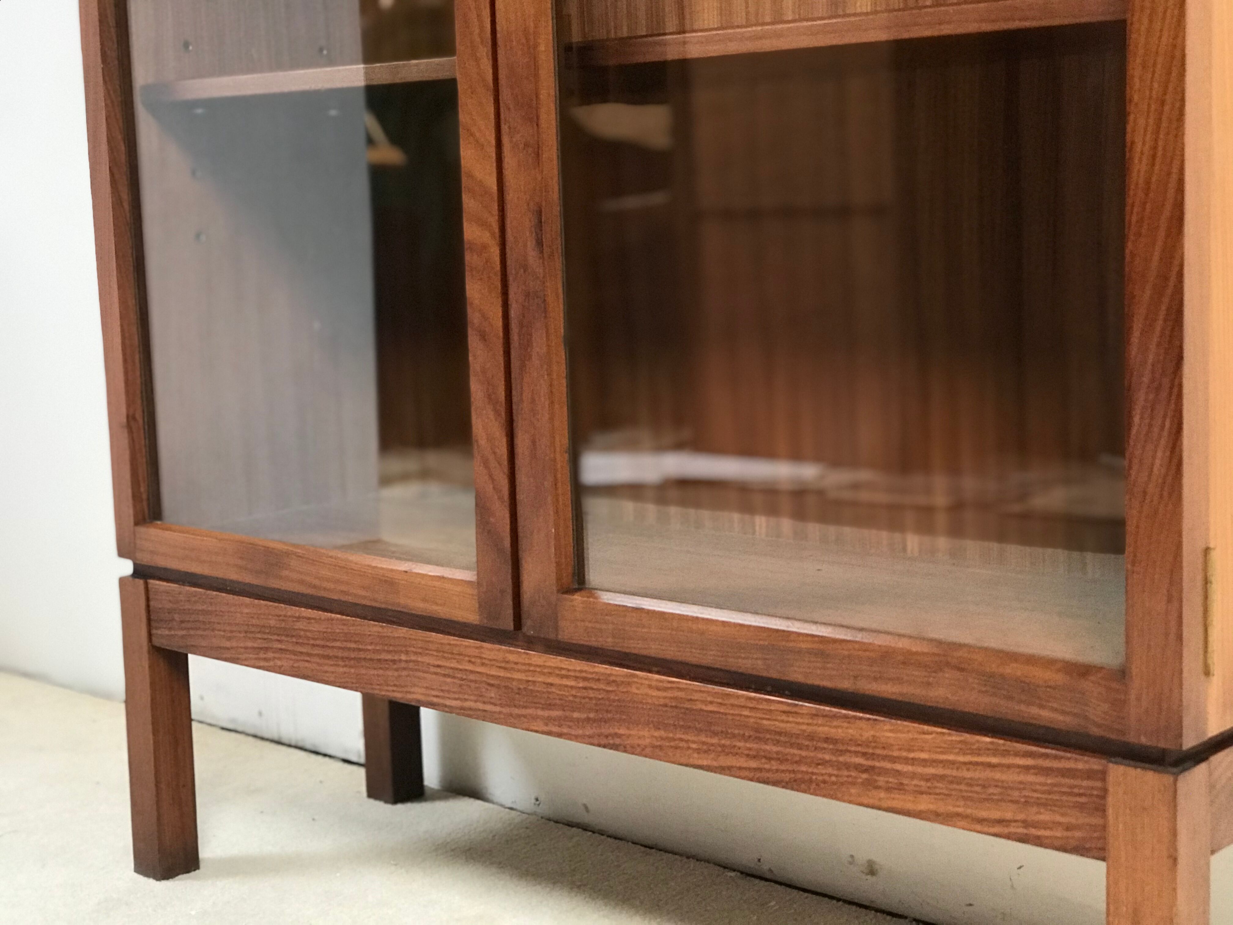 Mid-century teak and glazed display cabinet by J Nissenbaum & Son Ltd., 1970s