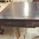 Rectangular coffee table made of exotic solid wood from the 1980s.