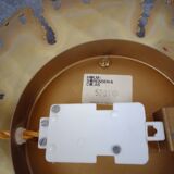 Brass plate flower sconce by Svend Aage Holm-Sörensen for Holm-Sörensen, Denmark.