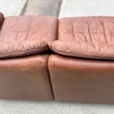 DS-66 Sofa in brown leather – 3-seater – Swiss vintage design