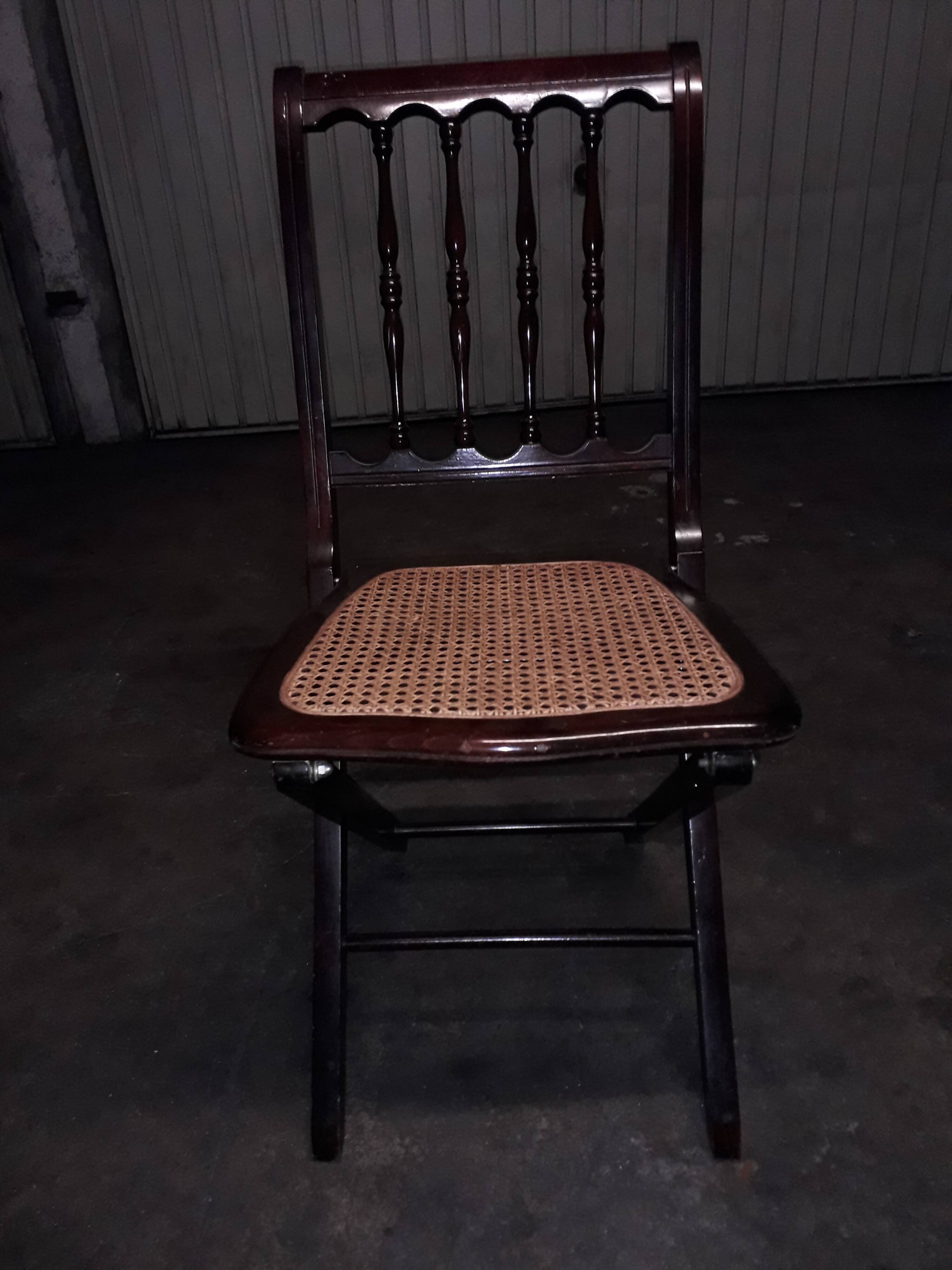 4 cane folding chairs