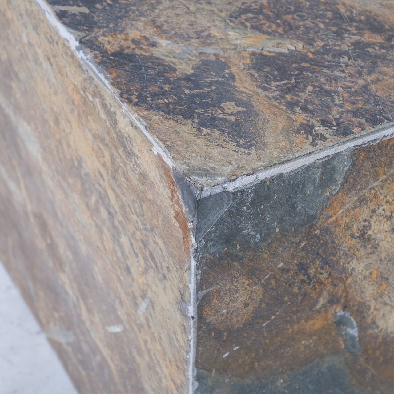 Mid-century stone cube side table or display stand | Selency