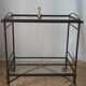 Vintage metal and glass server