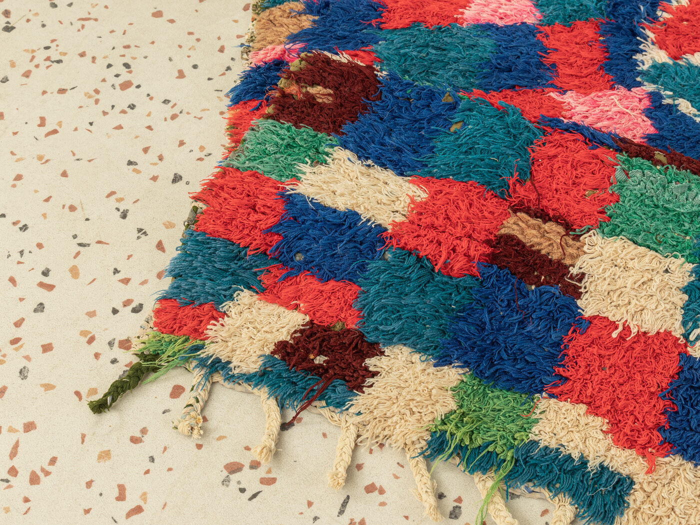 Boujad vintage, tapis berbère, 105 x 255