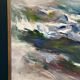 Large Original Swedish Oil on Canvas – “Abstract Composition” by Johny Colebring – 1978 – Signed – Vintage & Framed – 83×73 cm