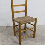 Pair of rustic chairs in solid ash