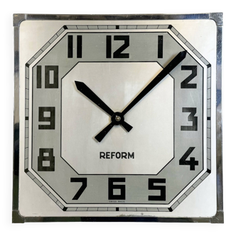 Vintage Swiss Square Wall Clock from Reform, 1950s