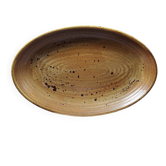 Large oval serving dish in vintage Salins handmade stoneware/ceramics from the 1960s.