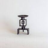 Wrought metal totem candle holder, 1960s