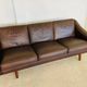 Vintage Danish mid-century retro Aage Christiansen (Matador) leather sofa 60s
