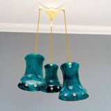 Green cast iron cascading chandelier