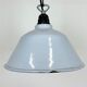 Industrial French Grey Enamel Factory Pendant Lamp, 1960s