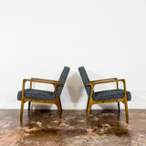 Pair of 04-B armchairs by Bydgoskie Fabryki Mebli 1960s