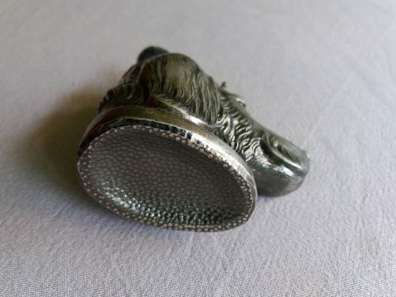 Silver metal table lighter