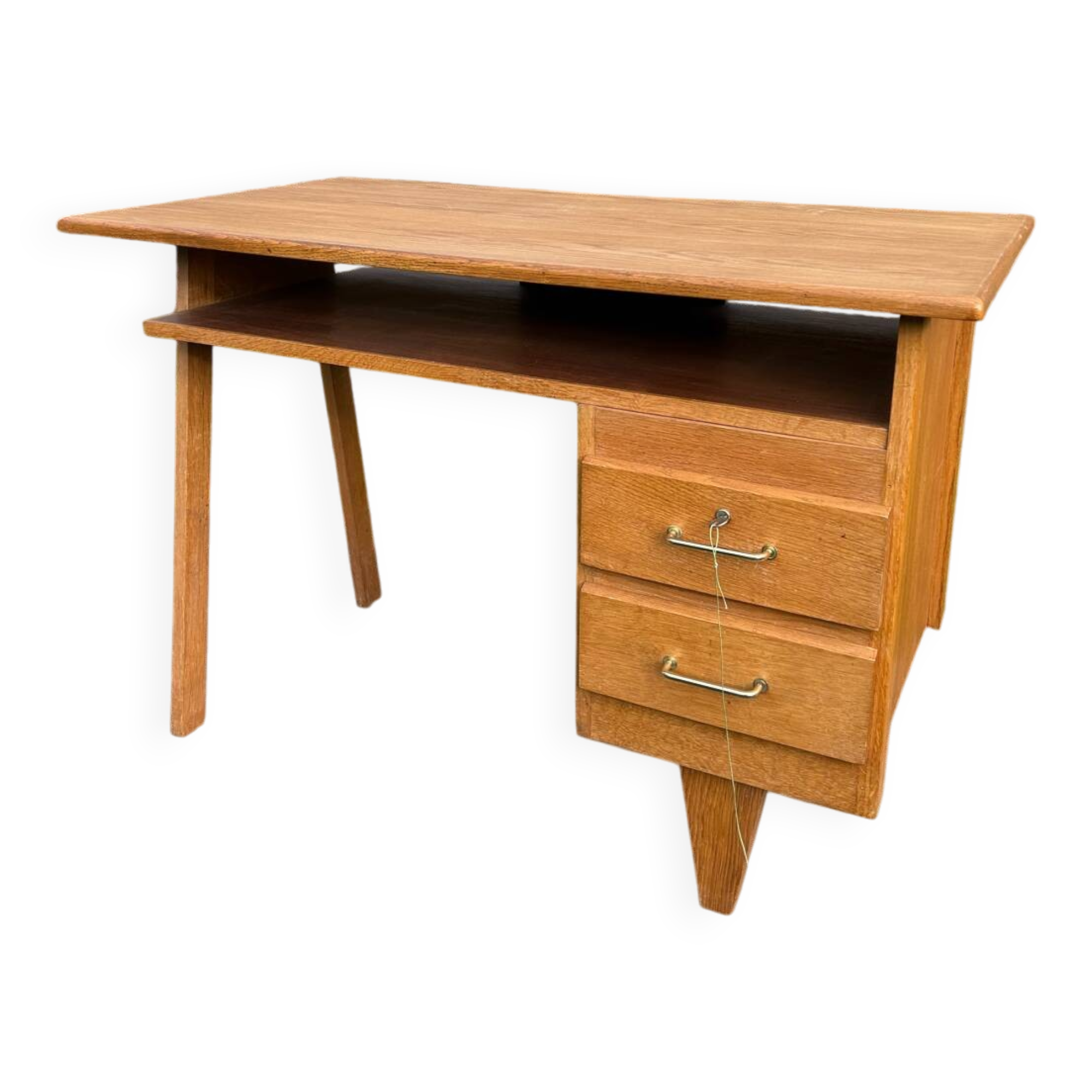 Vintage 1950s desk in light oak