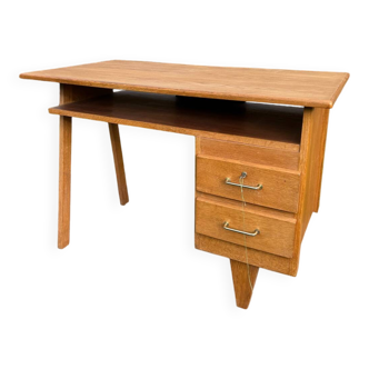 Bureau vintage 1950 en chêne clair